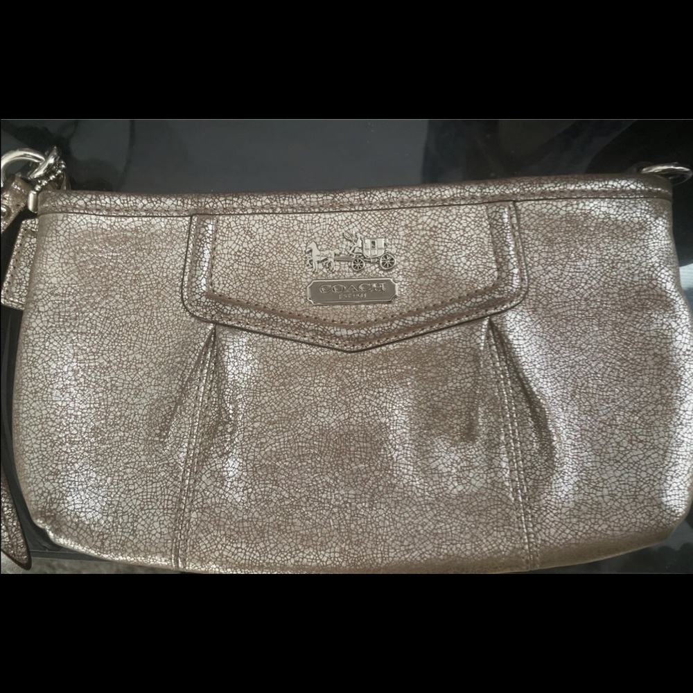 Coach gold/silver clutch